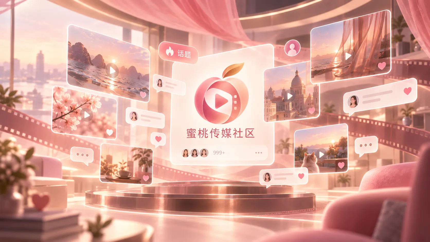 视觉构图突出的氛围片段